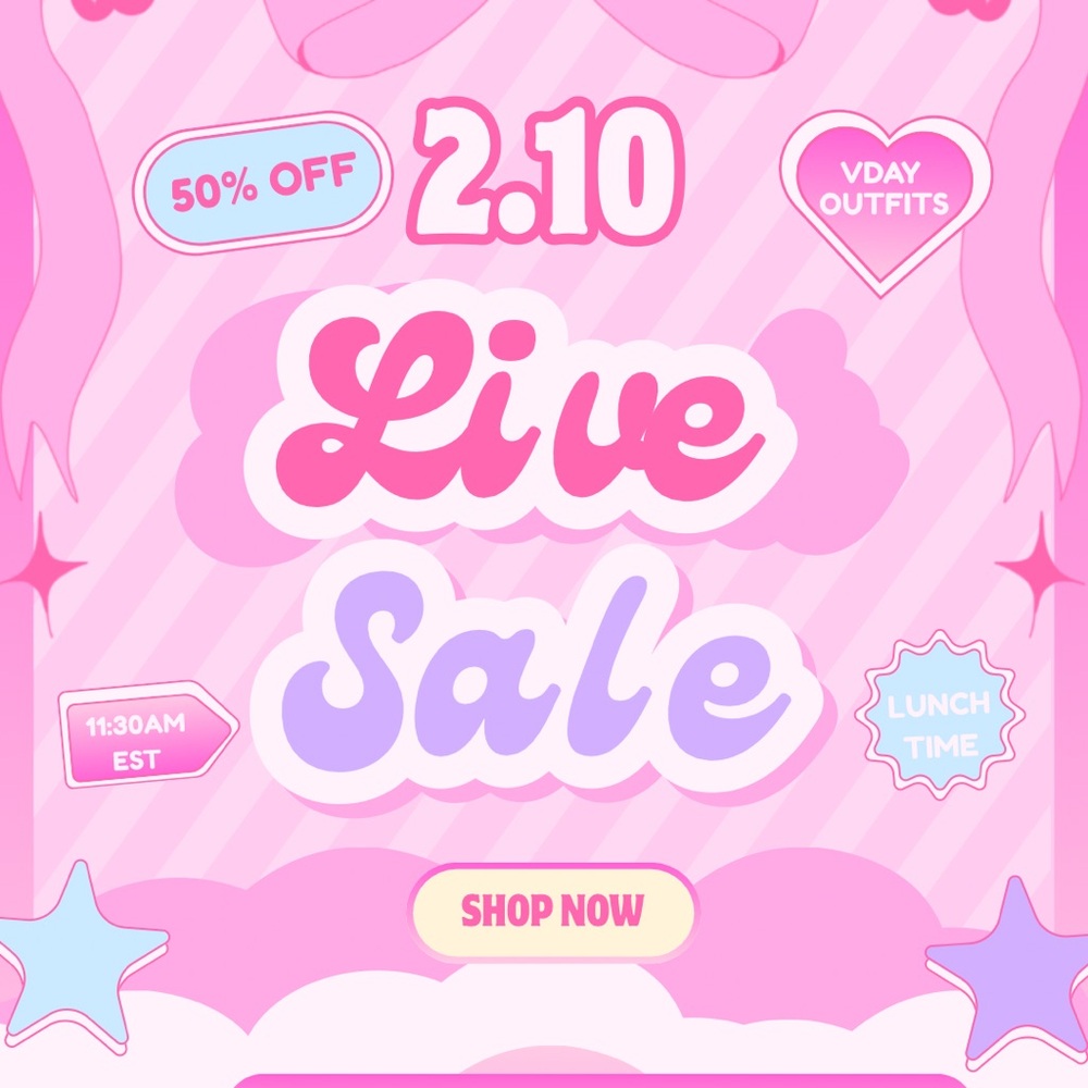 Pink and Purple Live Sale Poster
